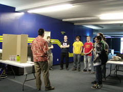 The group gets the rundown.